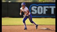 Breana Reyes, known for her speed at MHS, takes to the bases at CSUSM.  Reyes is a 2013 graduate from Millennium.